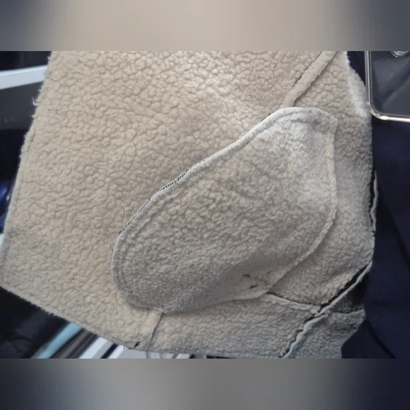 Leather-Effect Shearling Lining Jacket Fall - Picture 14 of 16